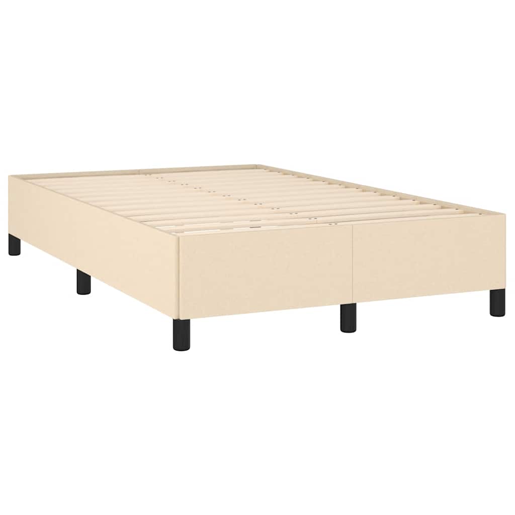 krémszínű szövet rugós és LED-es ágy matraccal 120x190cm