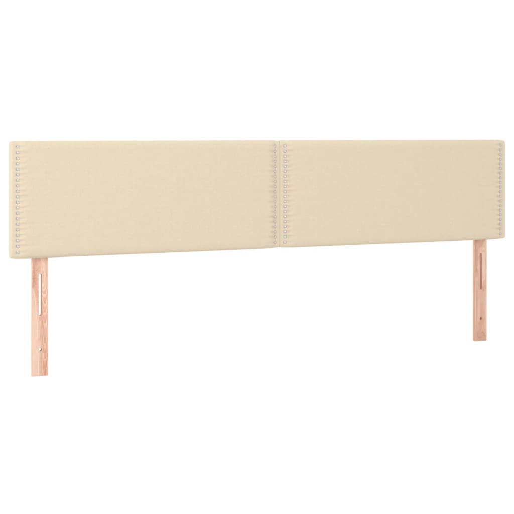 krémszínű szövet rugós és LED-es ágy matraccal 120x190cm