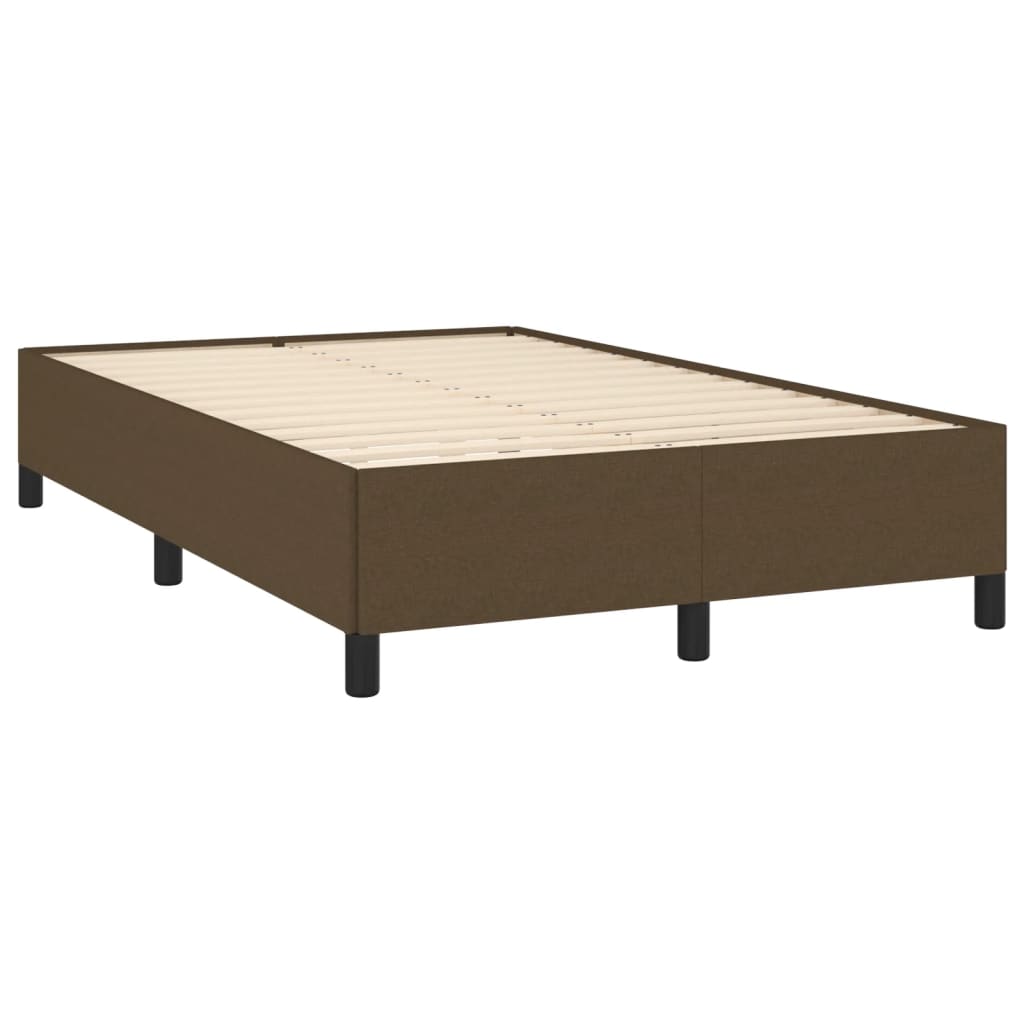 barna szövet rugós és LED-es ágy matraccal 120x190 cm