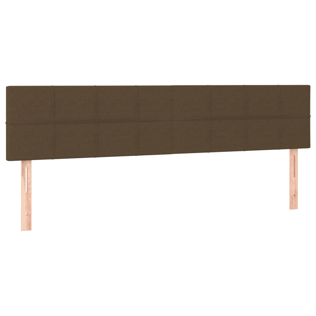 barna szövet rugós és LED-es ágy matraccal 120x190 cm