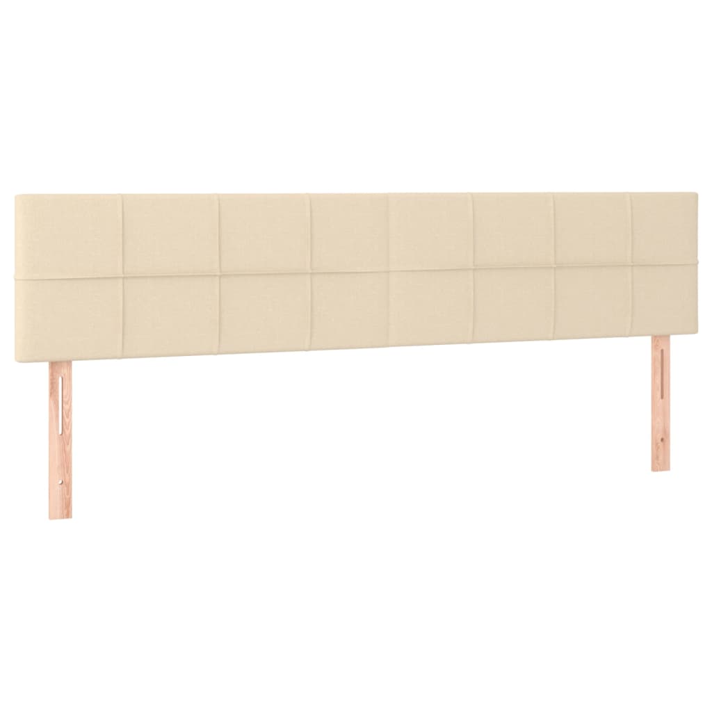 krémszínű szövet rugós és LED-es ágy matraccal 120x190cm