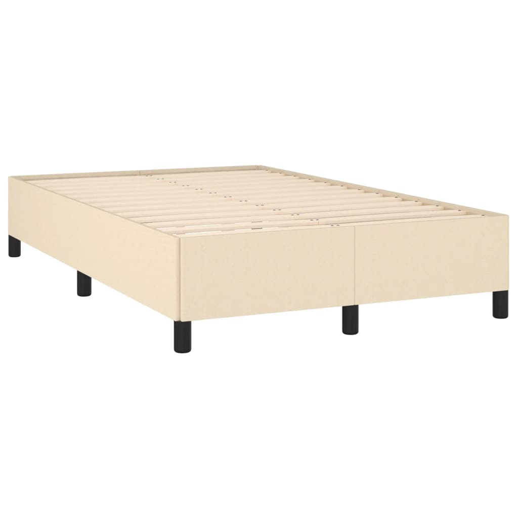 krémszínű szövet rugós és LED-es ágy matraccal 120x190cm
