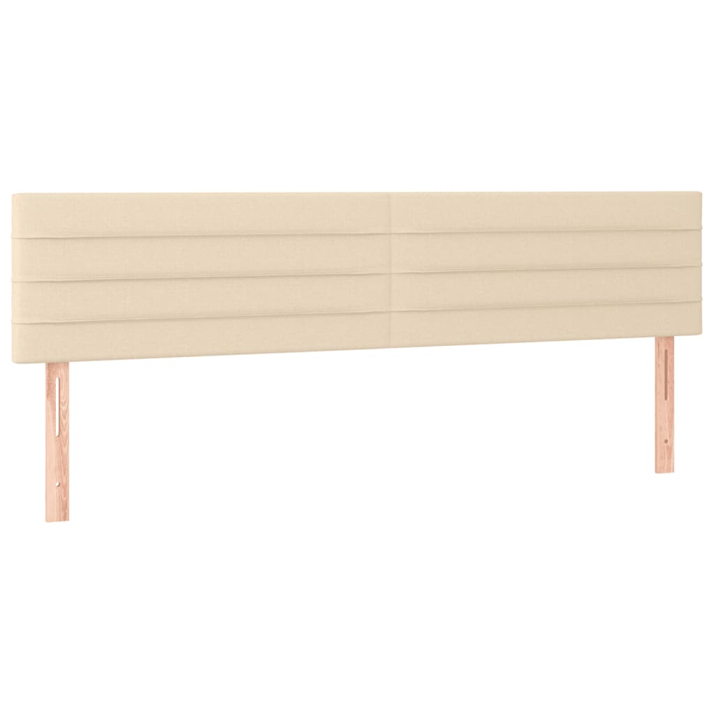 krémszínű szövet rugós és LED-es ágy matraccal 120x190cm