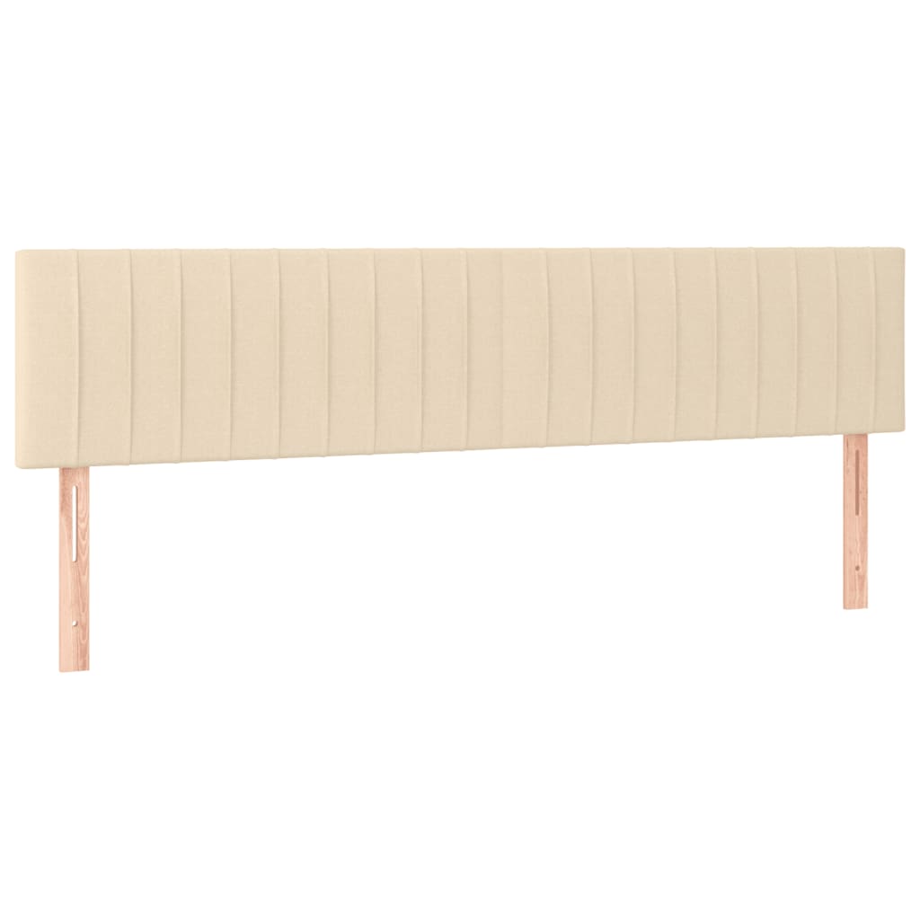 krémszínű szövet rugós és LED-es ágy matraccal 120x190cm