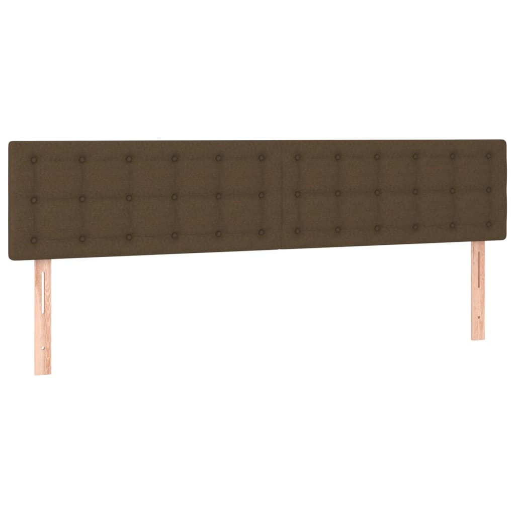 barna szövet rugós és LED-es ágy matraccal 120x190 cm