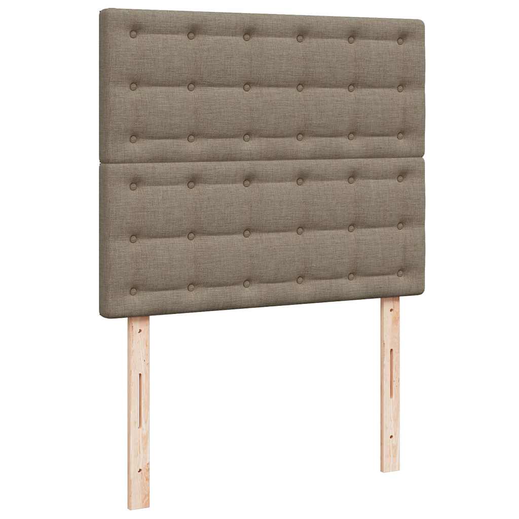tópszínű szövet rugós és LED-es ágy matraccal 120x190cm