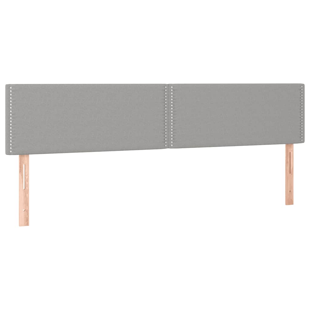 világosszürke szövet rugós és LED-es ágy matraccal 120x190 cm