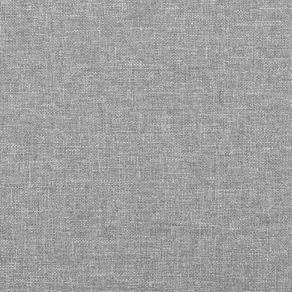 világosszürke szövet rugós és LED-es ágy matraccal 120x190 cm