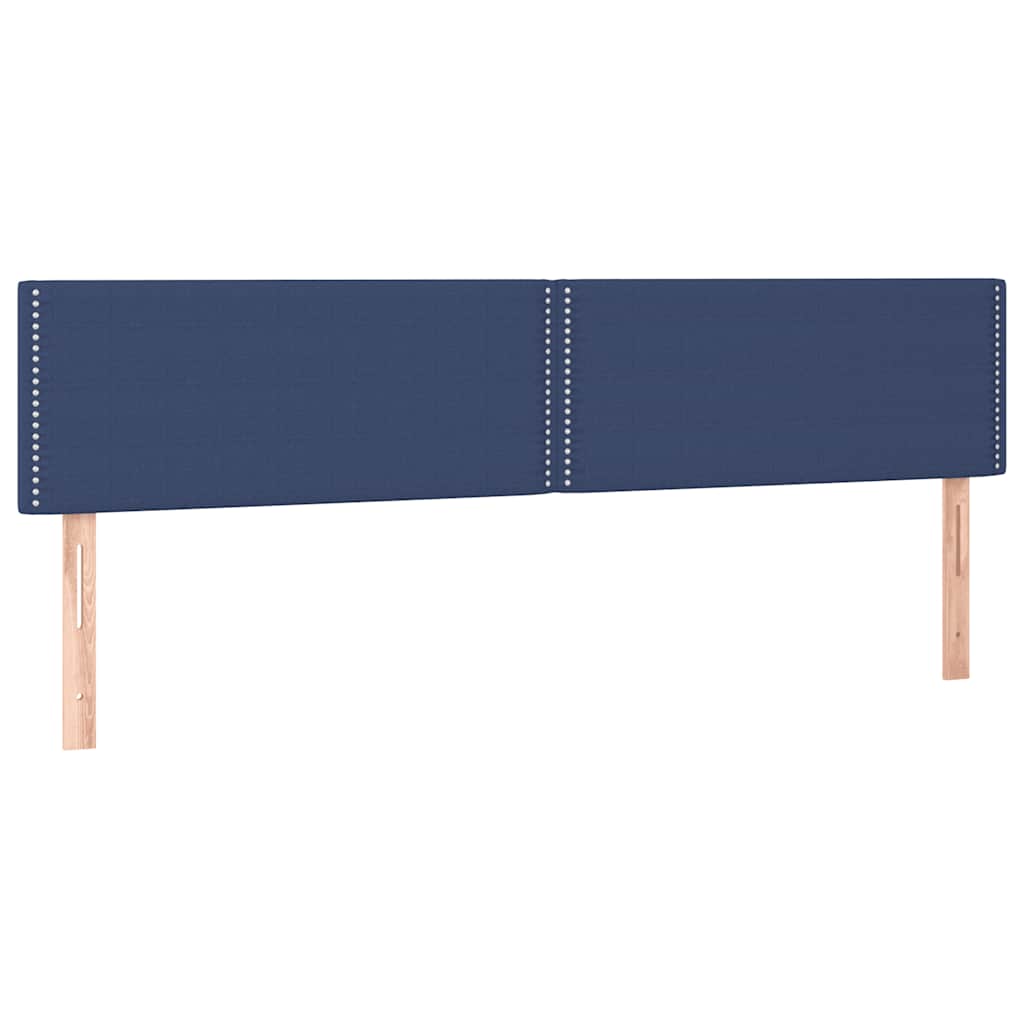 kék szövet rugós és LED-es ágy matraccal 120x190 cm