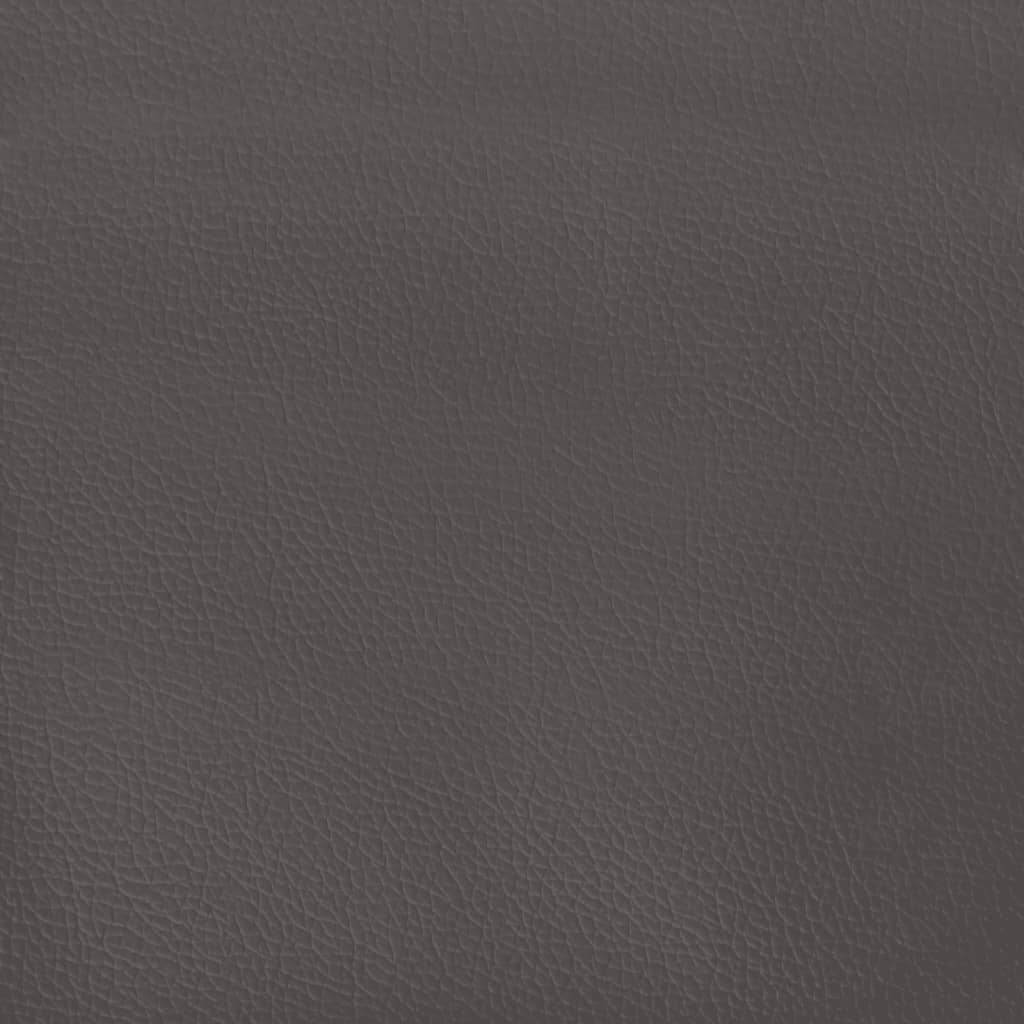 szürke műbőr rugós és LED-es ágy matraccal 120x190 cm