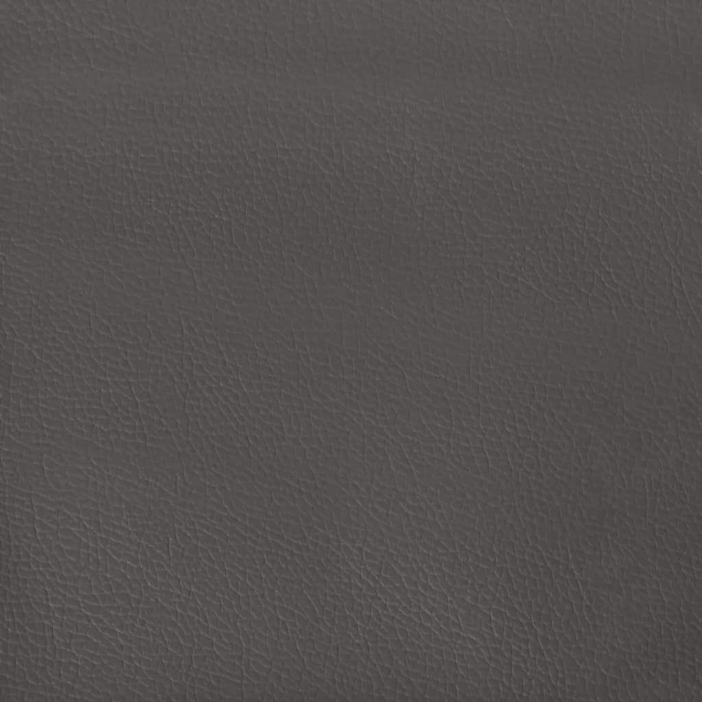 szürke műbőr rugós és LED-es ágy matraccal 120x190 cm