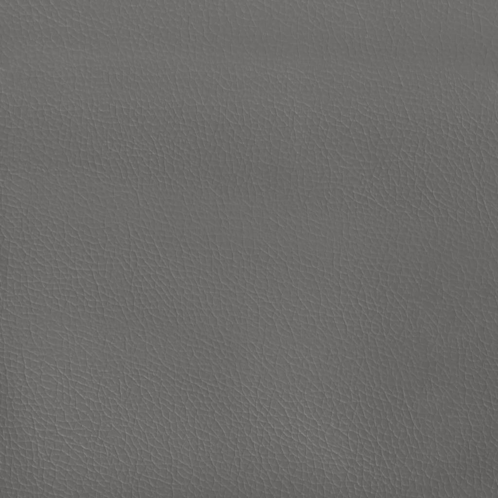szürke műbőr rugós és LED-es ágy matraccal 120x190 cm