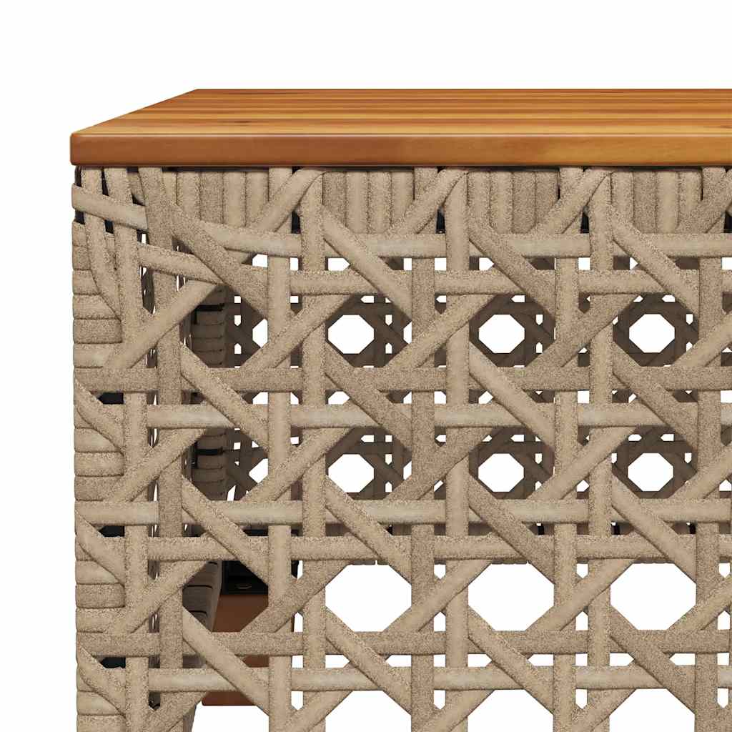 10 részes bézs polyrattan kerti ülőgarnitúra párnával