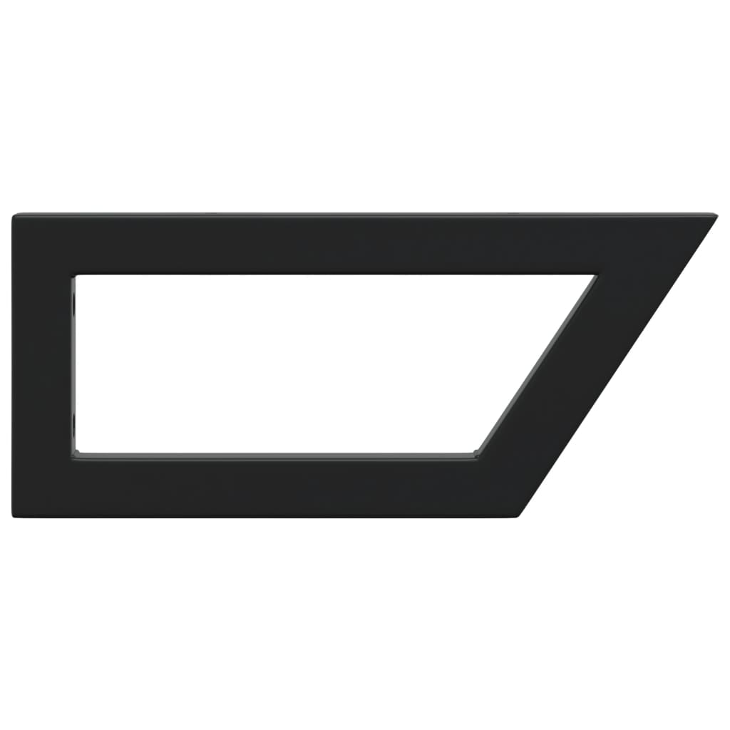 2 db fekete trapéz alakú acél polctartó mosdóhoz