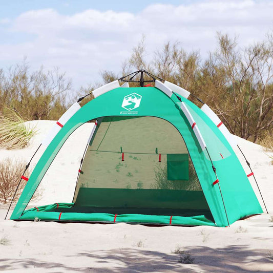 2 személyes zöld vízálló gyorskioldó strandsátor