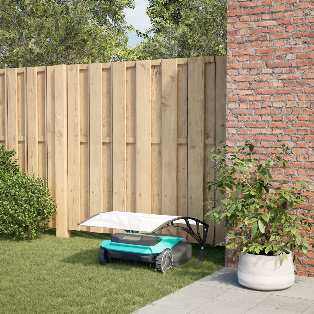 robotfűnyíró garázs fekete 80x101x46 cm