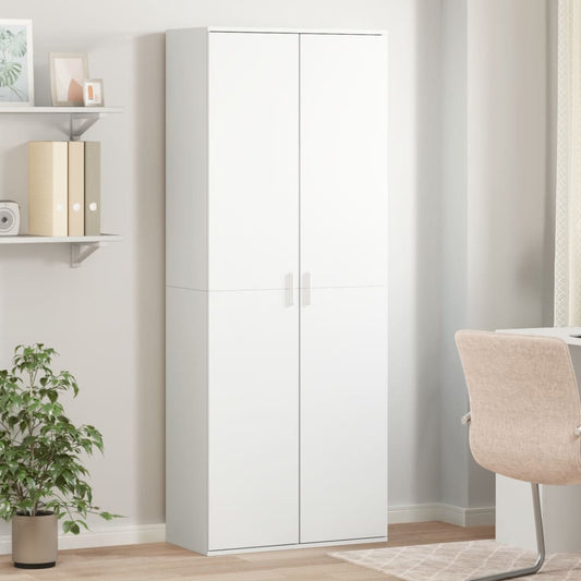 fehér szerelt fa magasszekrény 70 x 35 x 180