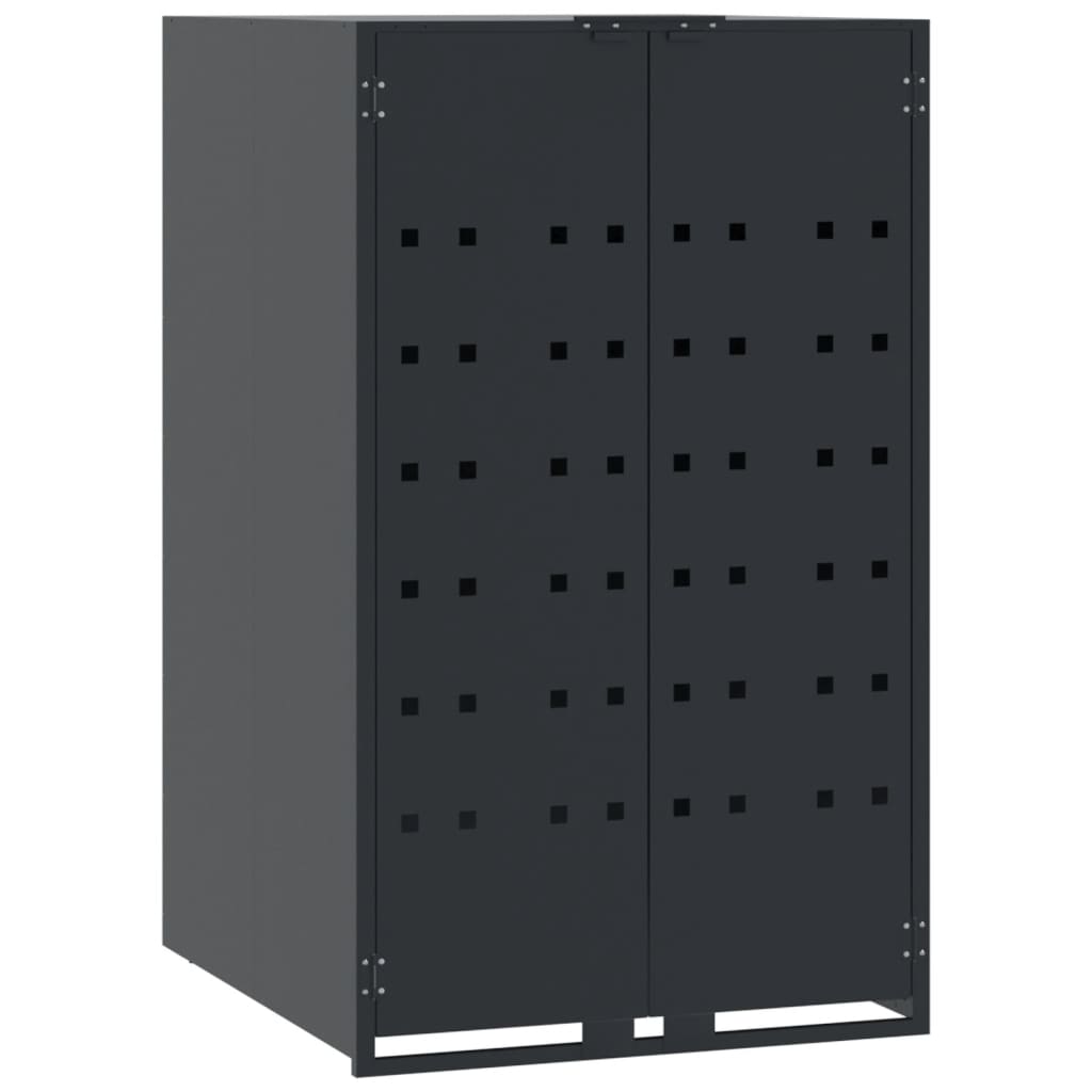 antracit acél tároló 4 szemeteskukához 276 x 79 x 117 cm