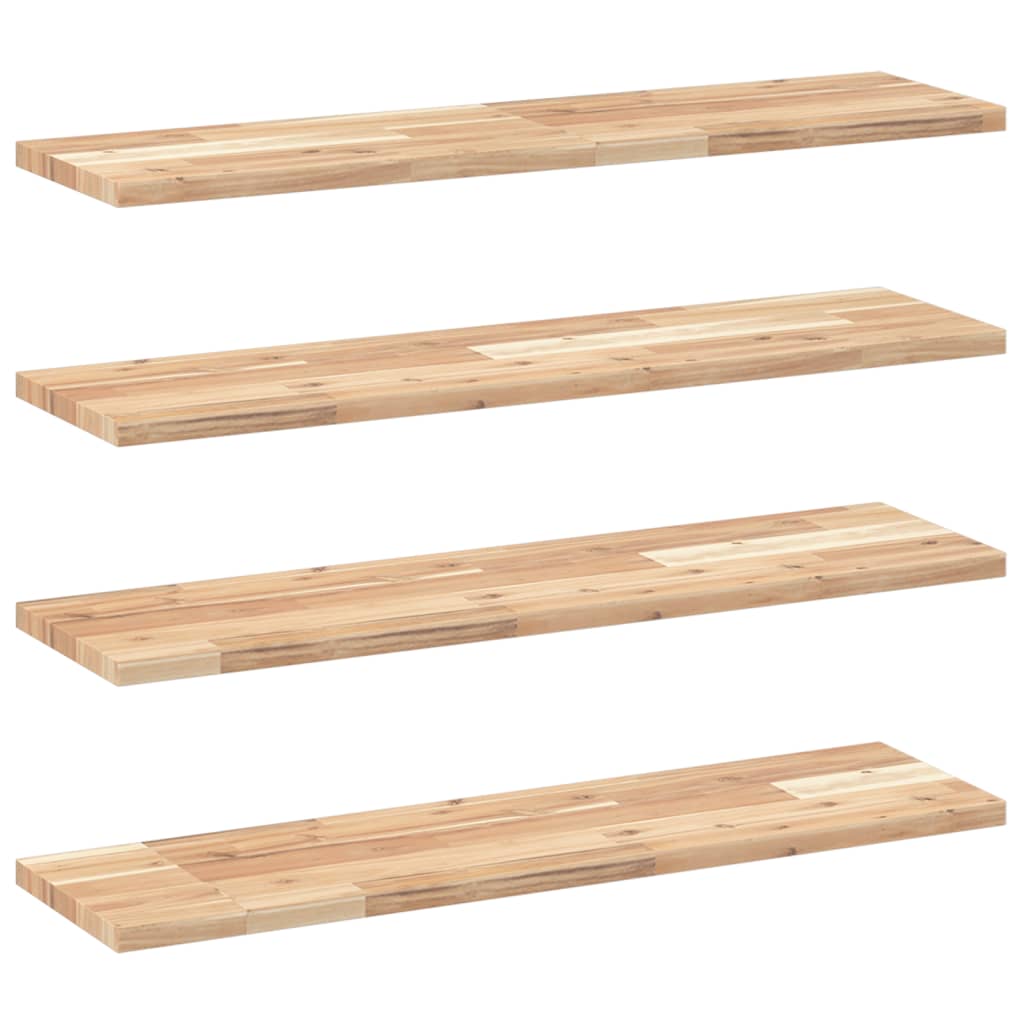 3 db kezeletlen tömör akácfa függőpolc 100 x 20 x 2 cm