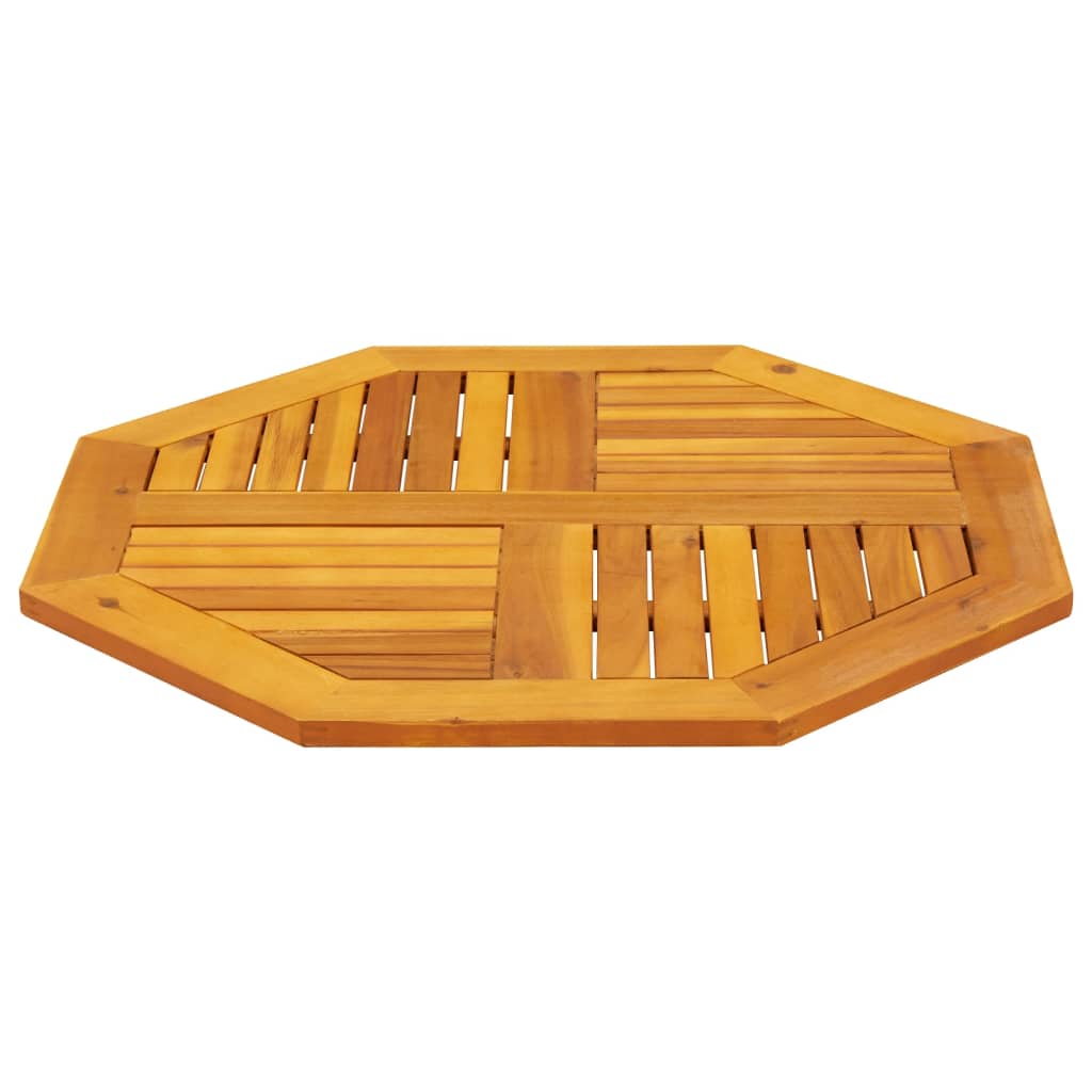 tömör akácfa nyolcszögletű asztallap 80 x 80 x 2 cm