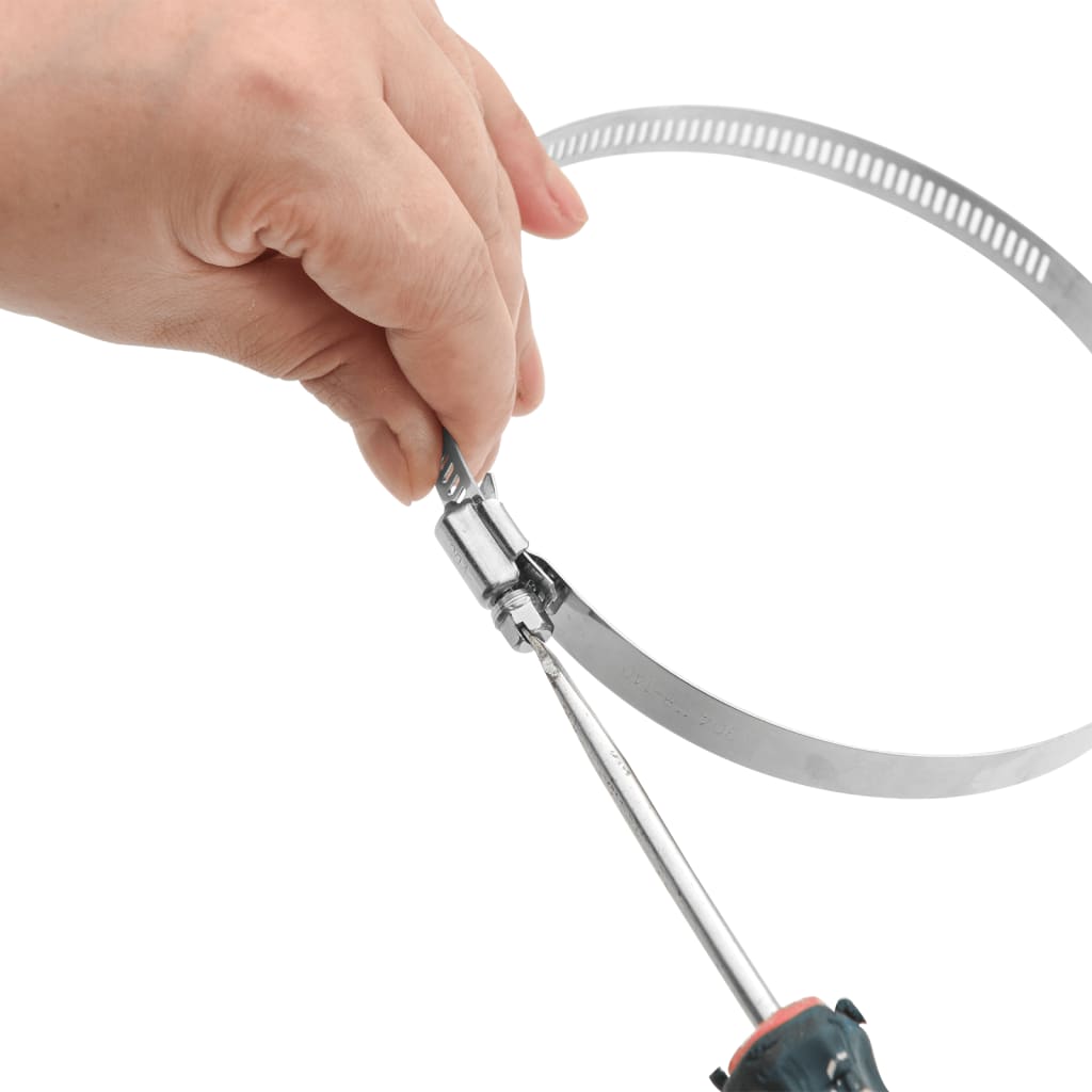 6 db 304-es rozsdamentes acél tömlőbilincs 91-220 mm