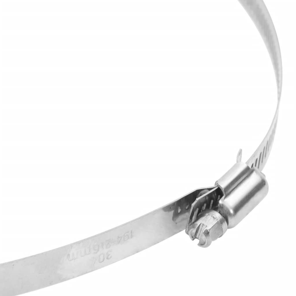 6 db 304-es rozsdamentes acél tömlőbilincs 91-220 mm