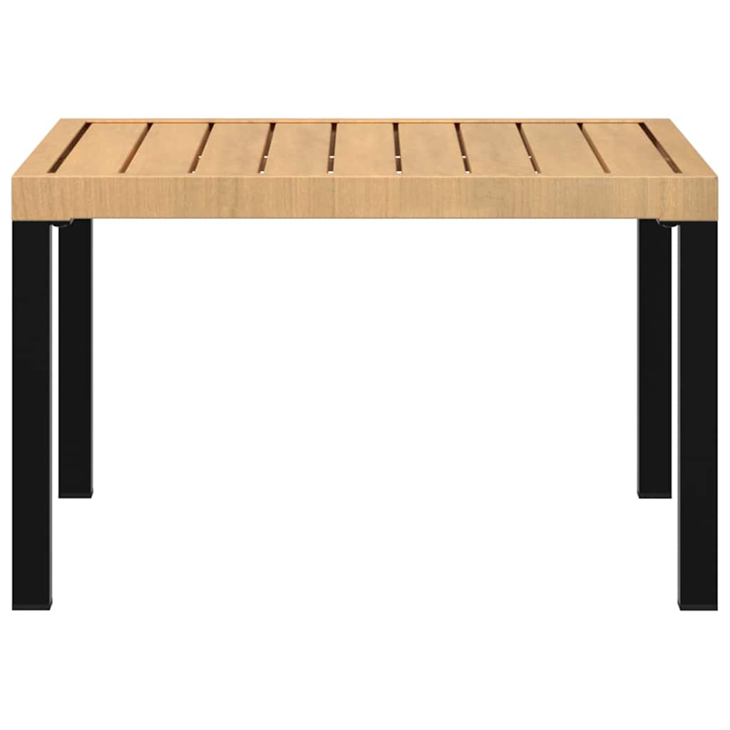 fekete alumínium kerti dohányzóasztal 65 x 65 x 40 cm