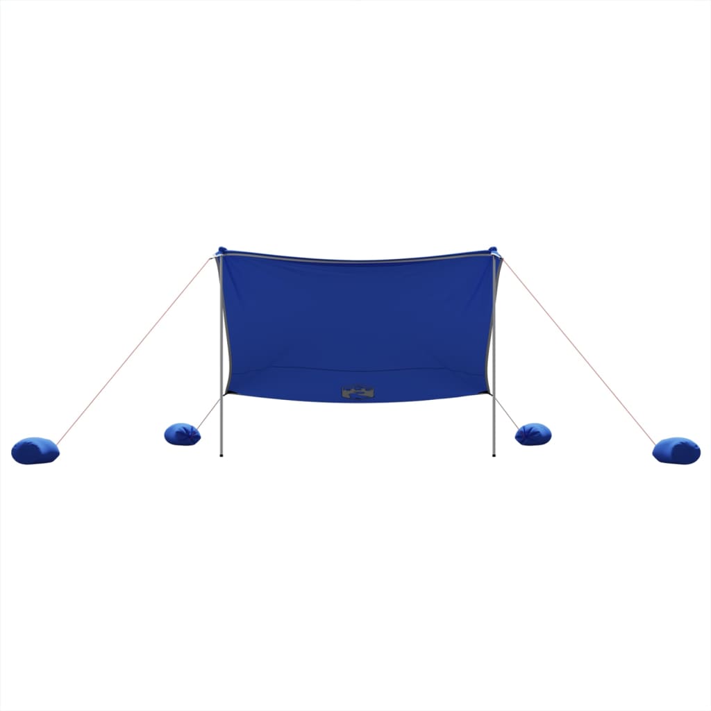 kék strandnapernyő homokrögzítőkkel 304x300 cm