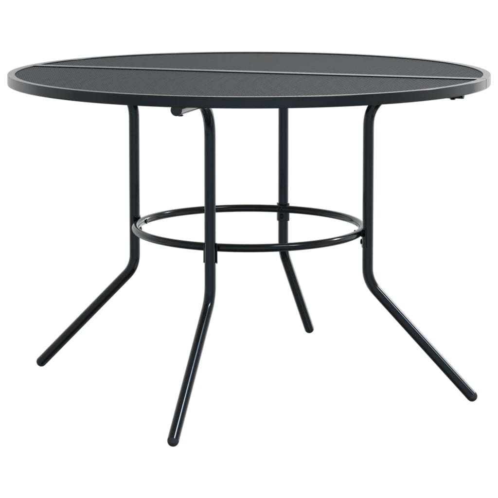 antracit porszórt acél kerek teraszasztal Ø110x72,5 cm