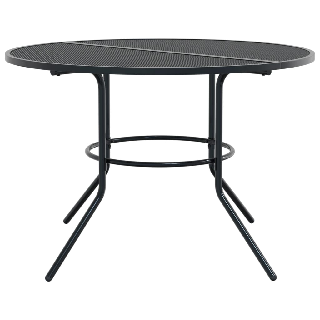 antracit porszórt acél kerek teraszasztal Ø110x72,5 cm