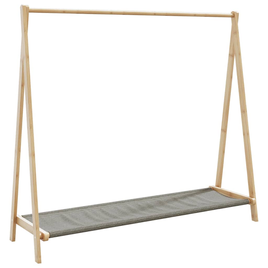 bambusz ruhaállvány polcokkal 106 x 34 x 102 cm