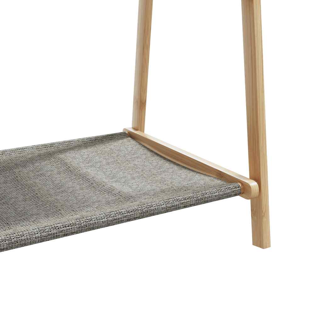 bambusz ruhaállvány polcokkal 106 x 34 x 102 cm
