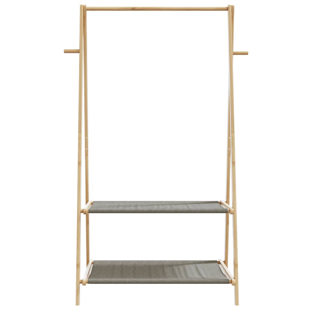 bambusz ruhaállvány polcokkal 96 x 45,5 x 150,5 cm
