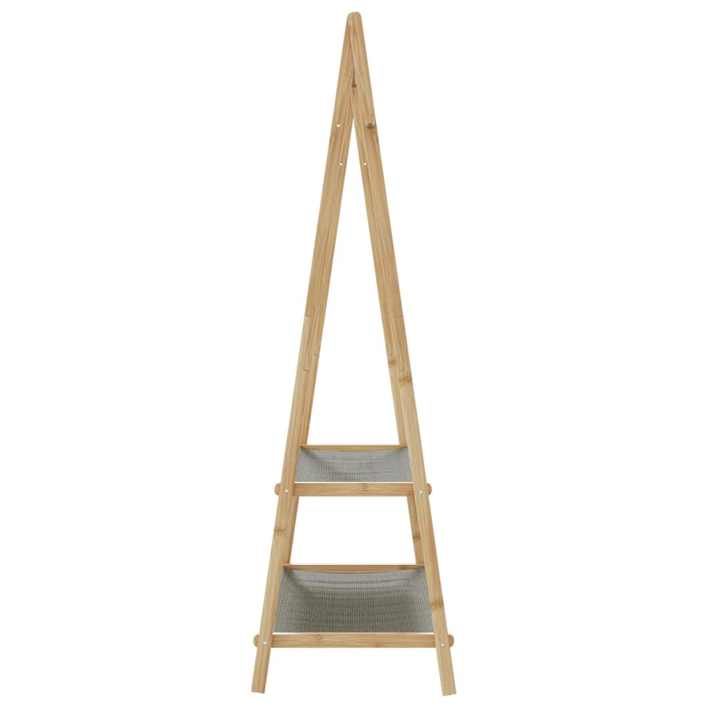 bambusz ruhaállvány polcokkal 96 x 45,5 x 150,5 cm