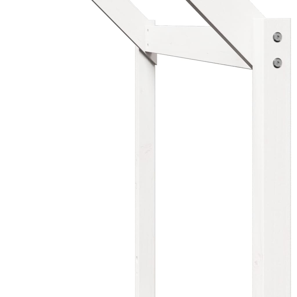 fehér tömör fenyőfa gyerekágytető 213 x 95,5 x 144,5 cm