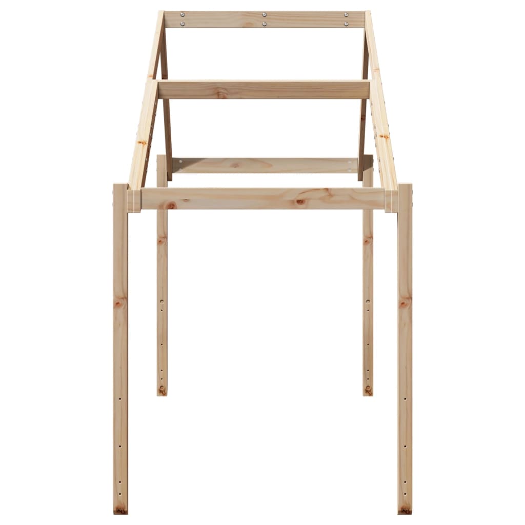 tömör fenyőfa gyerekágytető 213 x 85,5 x 144,5 cm