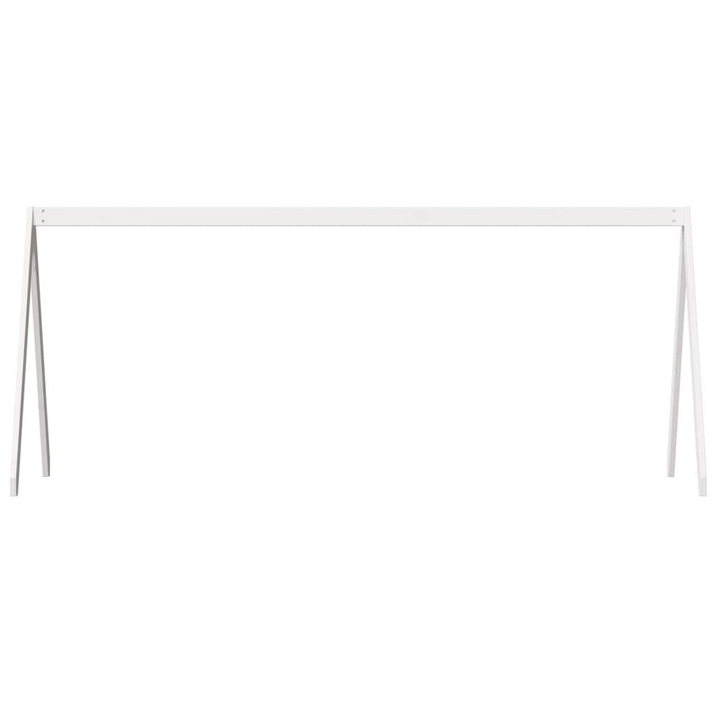 fehér tömör fenyőfa gyerekágytető 209 x 85,5 x 88 cm