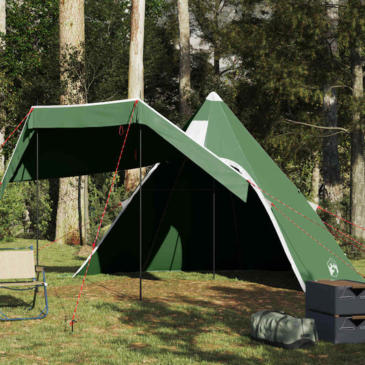 5 személyes zöld vízálló tipi kempingsátor