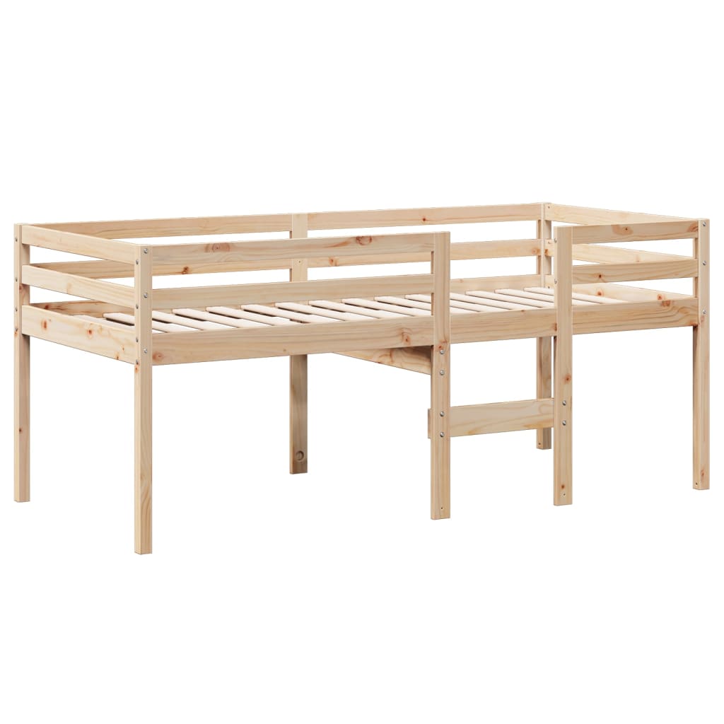 tömör fenyőfa magasított ágy tetővel 90 x 200 cm