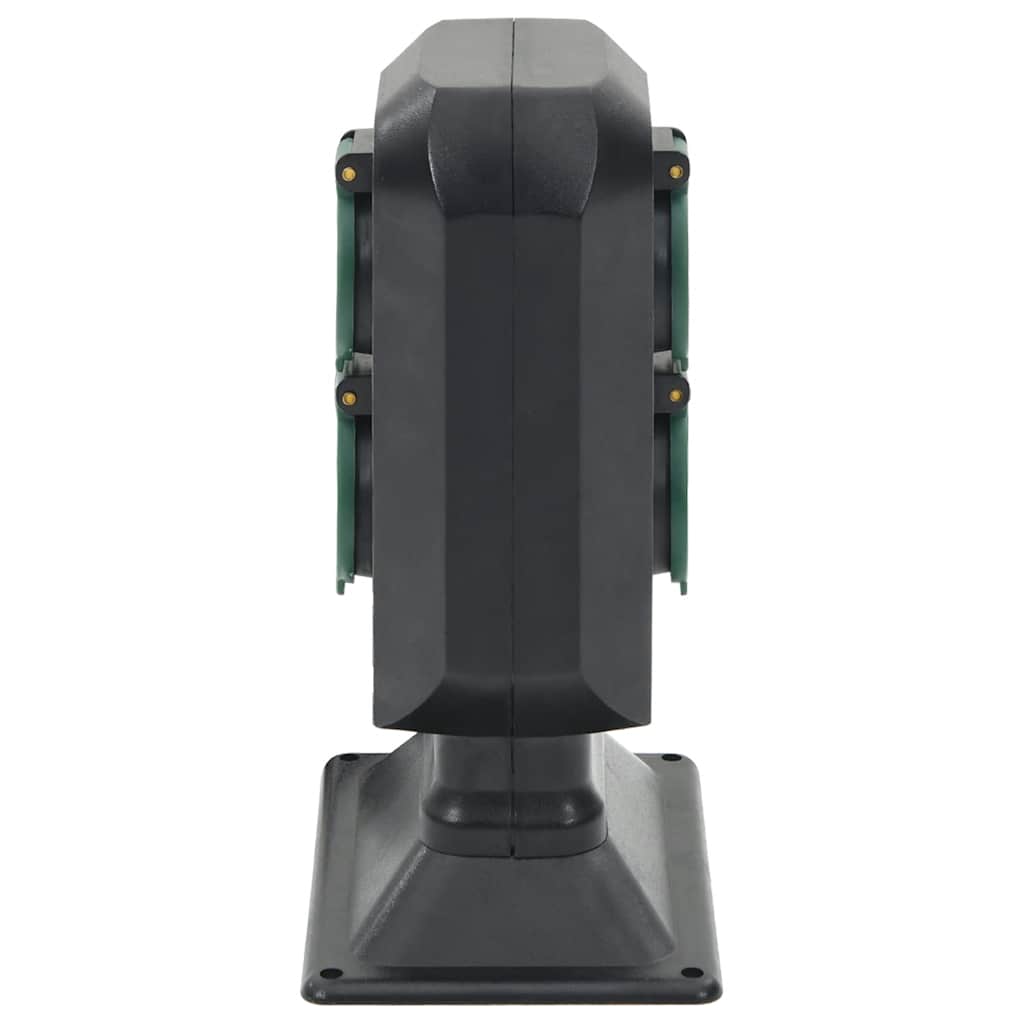 4 utas fekete-zöld kültéri tüskés konnektor 15,5 x 11 x 24 cm