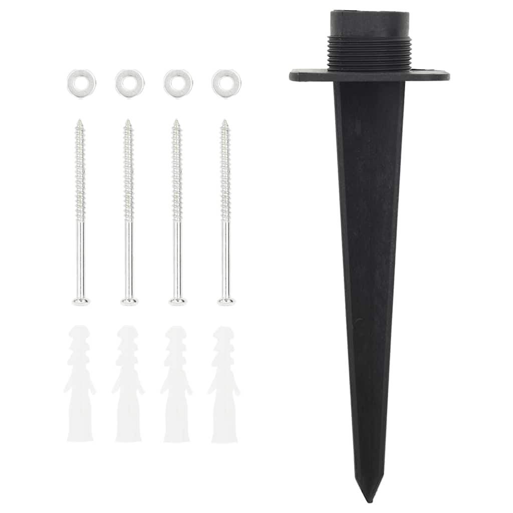 kőhatású szürke 4 utas kültéri tüskés konnektor 16x16x29,5 cm