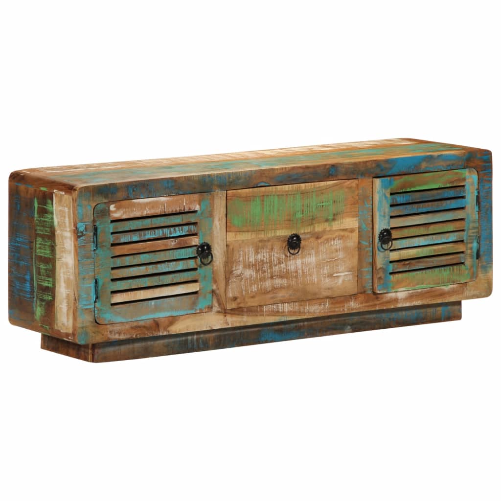 tömör újrahasznosított fa TV-szekrény 110 x 30 x 40 cm