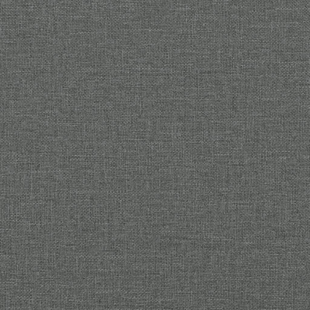 sötétszürke szövet rugós ágy matraccal 90 x 200 cm