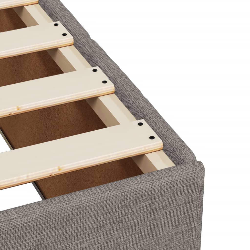 tópszínű szövet rugós ágy matraccal 180 x 200 cm