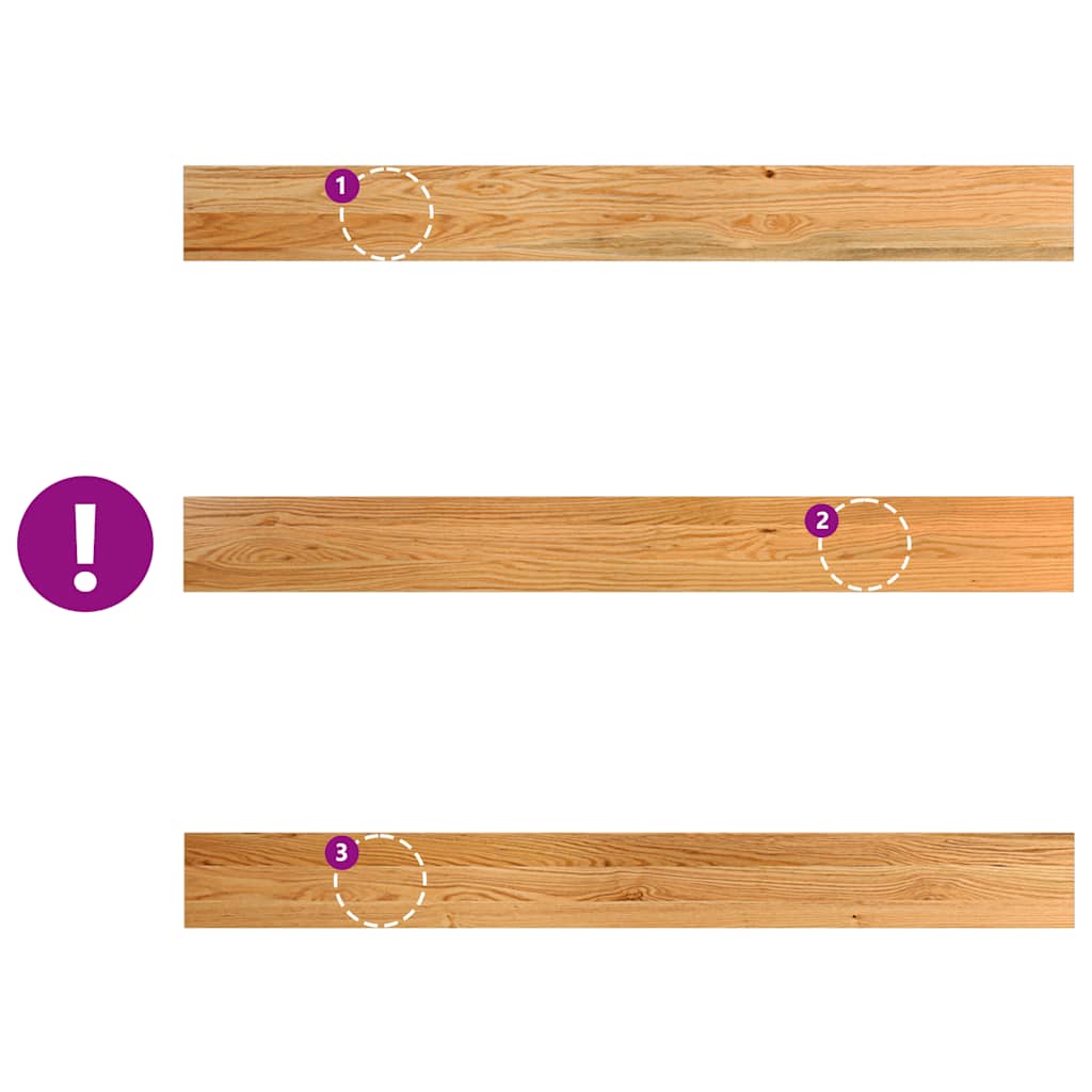 ablakpárkányok 2 db világosbarna 140x15x2 cm tömör fa tölgyfa