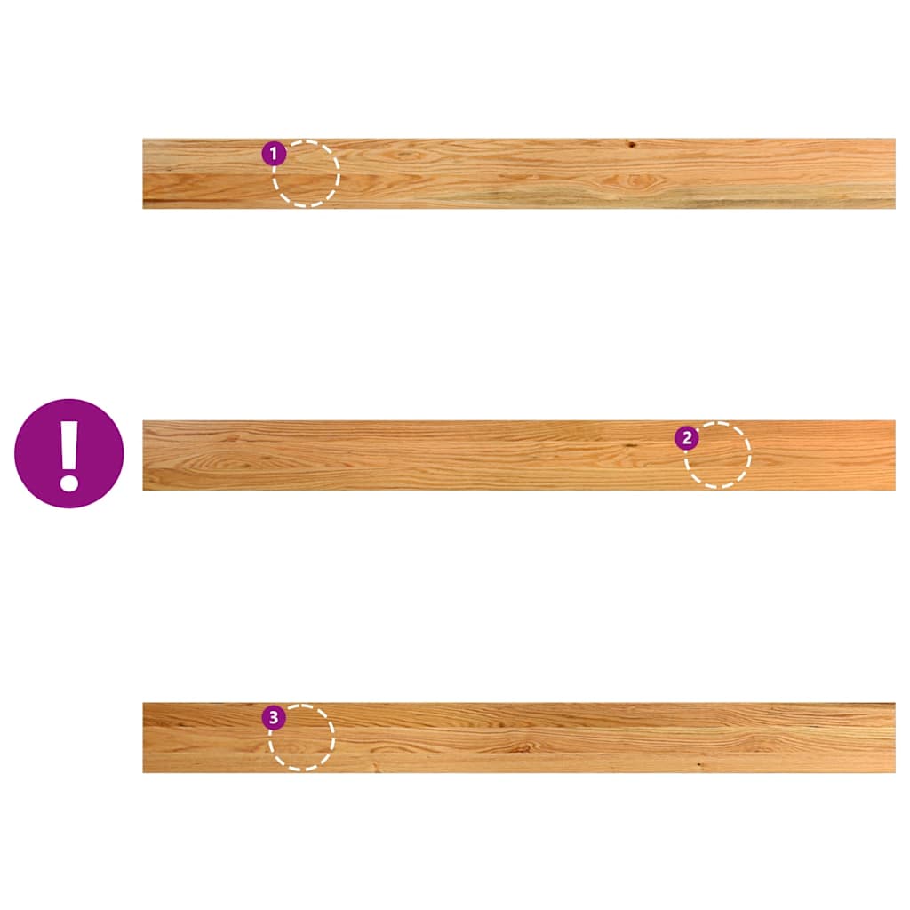 ablakpárkányok 2 db világosbarna 160x15x2 cm tömör fa tölgyfa