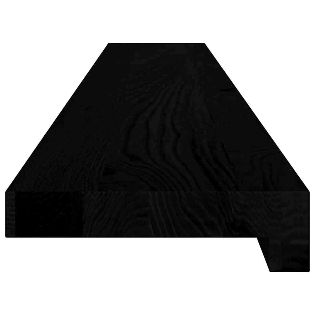 ablakpárkányok 2 db sötétbarna 120x15x2 cm tömör fa tölgyfa