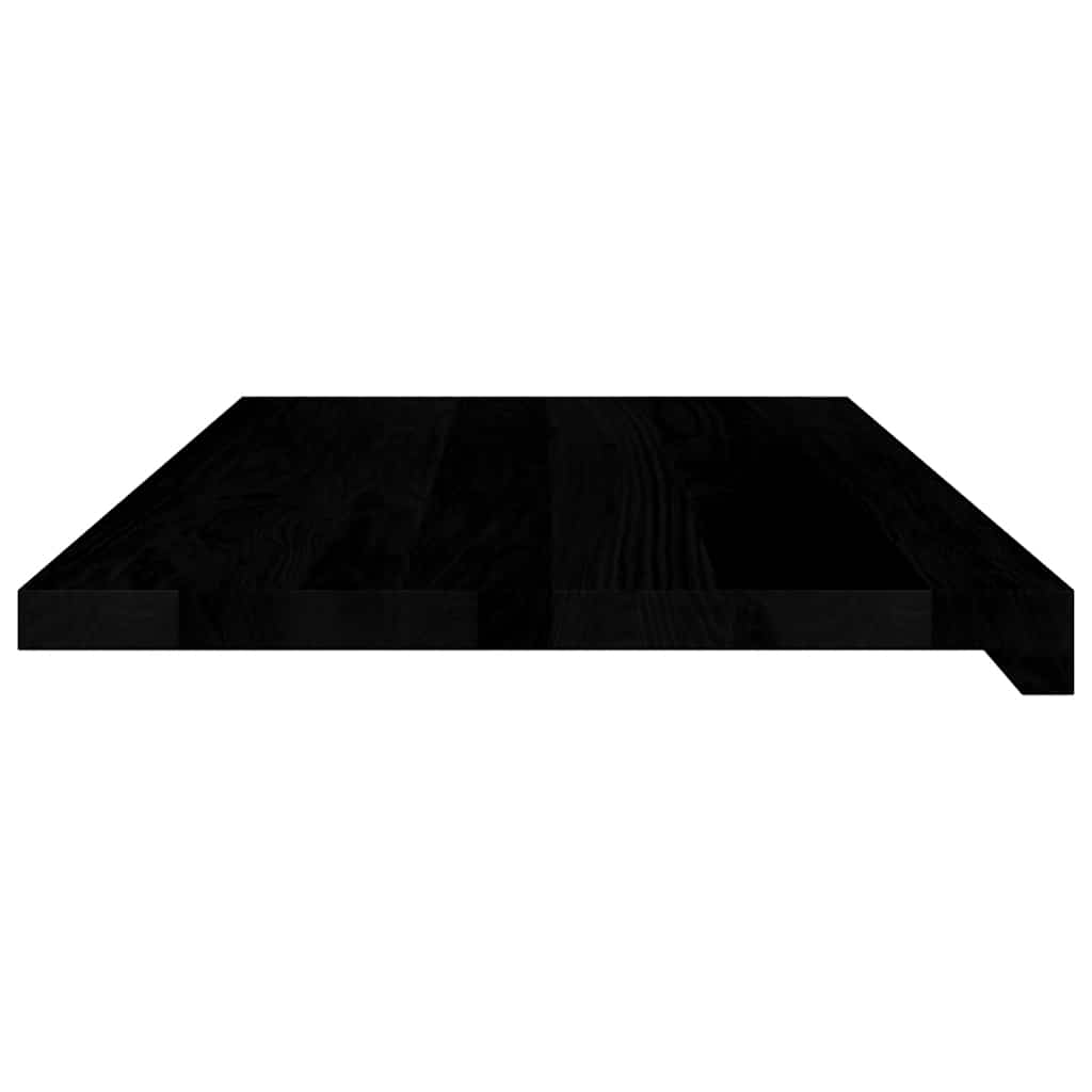 ablakpárkányok 2 db sötétbarna 80x40x2 cm tömör fa tölgyfa