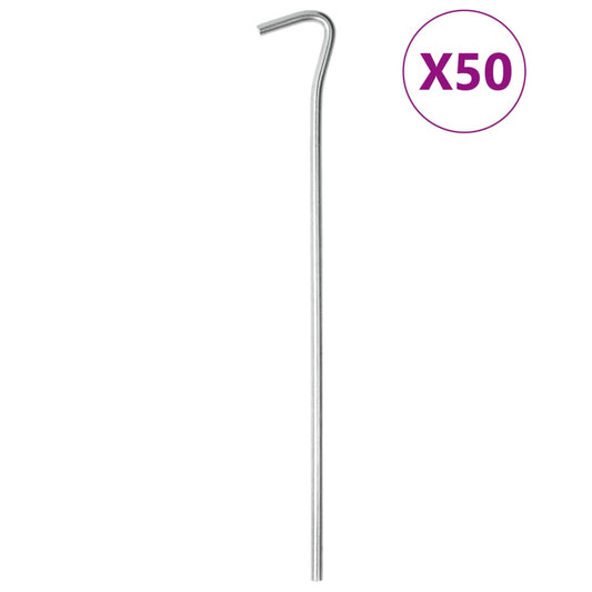 50 db horganyzott acél sátorcövek 23 cm Ø5 mm