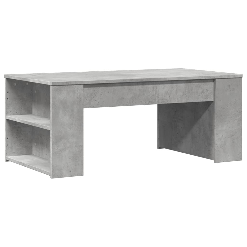 betonszürke szerelt fa dohányzóasztal 102 x 55 x 42 cm